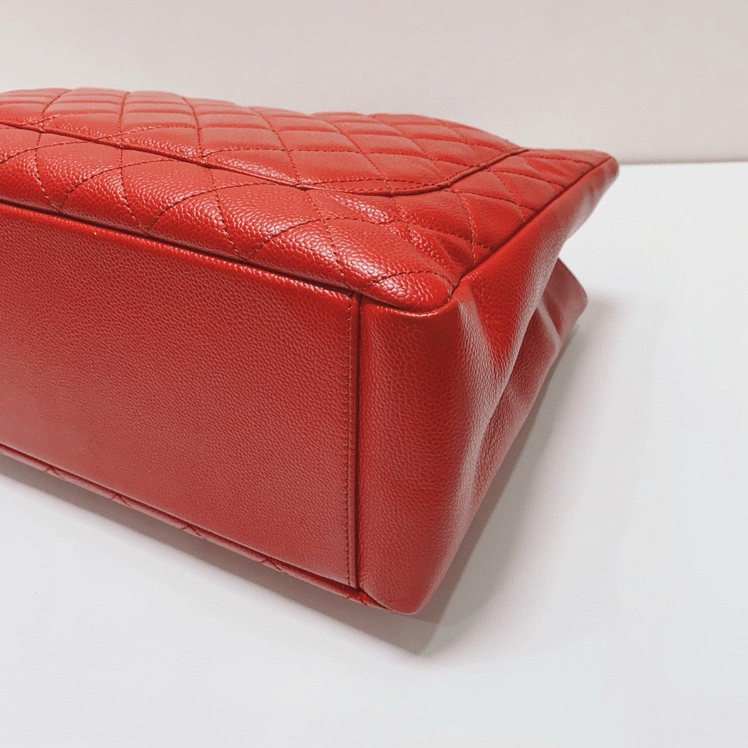 Chanel - GST (Grand Shopping Tote) Medium - Caviar leather - Red - (medium)