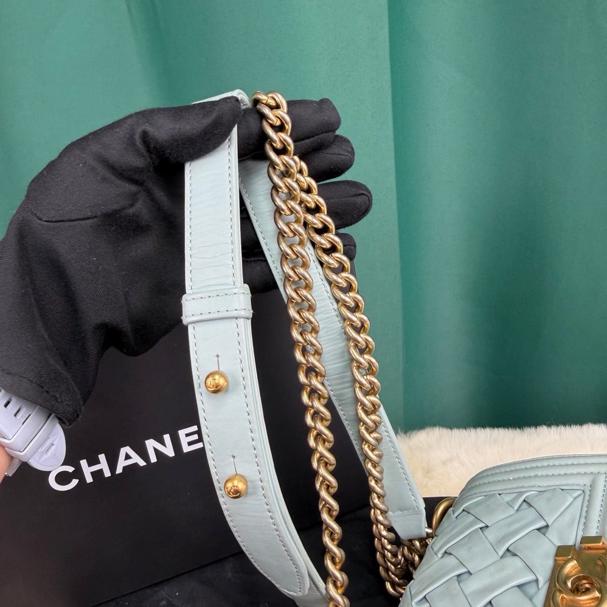 Chanel - Le Boy Mini - Leather - Blue - (mini)