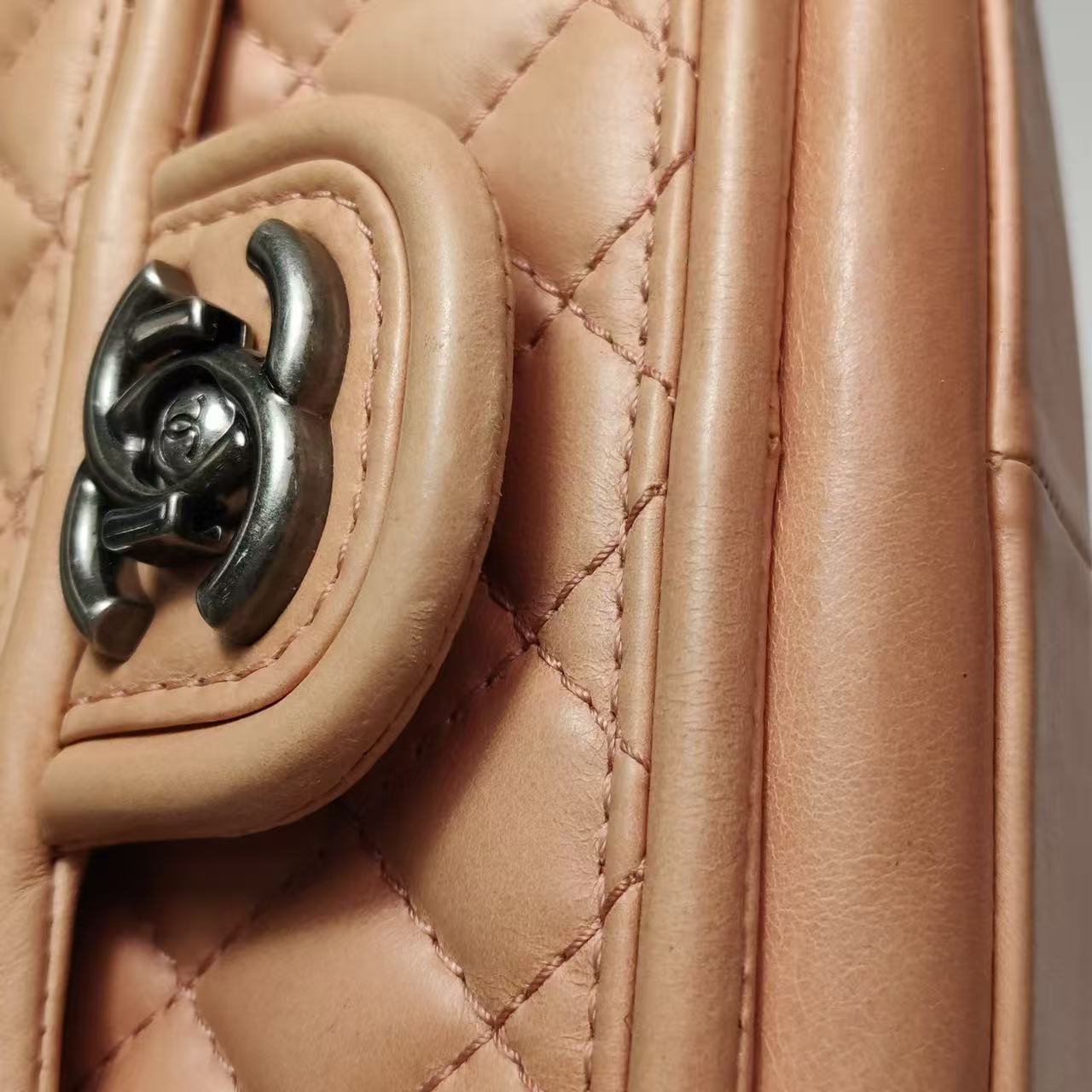 Chanel - Mumbai Shoulder Bag - Leather - Peach - (mini)