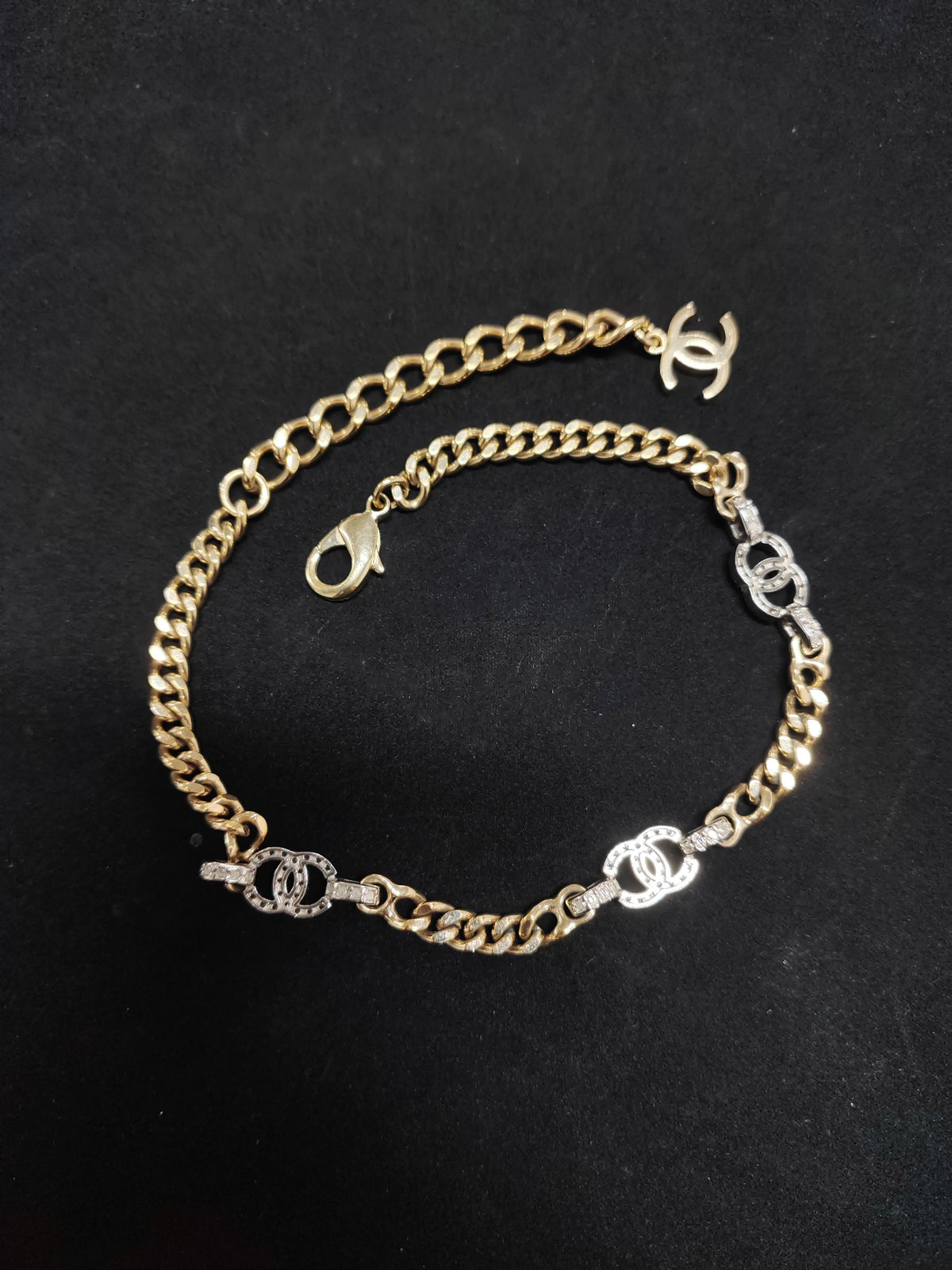 Chanel - Other - Gold-tone and silver-tone metal with clear crystal embellishments - Multicolour