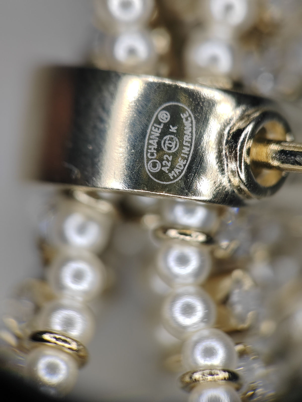 Chanel - Other - Gold-tone base metal with glass crystal embellishments and imitation pearls. - Gold