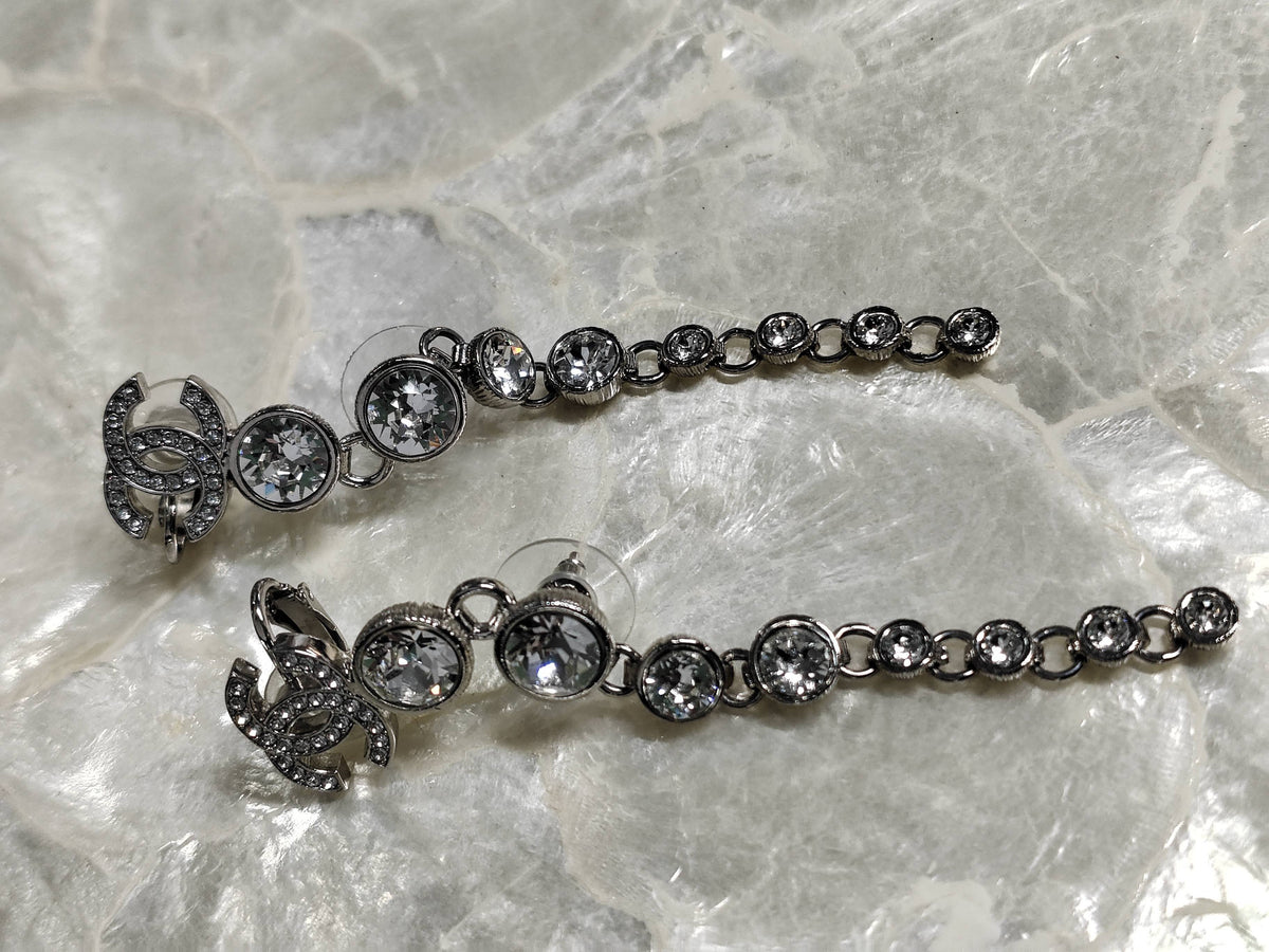 Chanel - Other - Silver-tone base metal with glass rhinestone embellishments - Silver