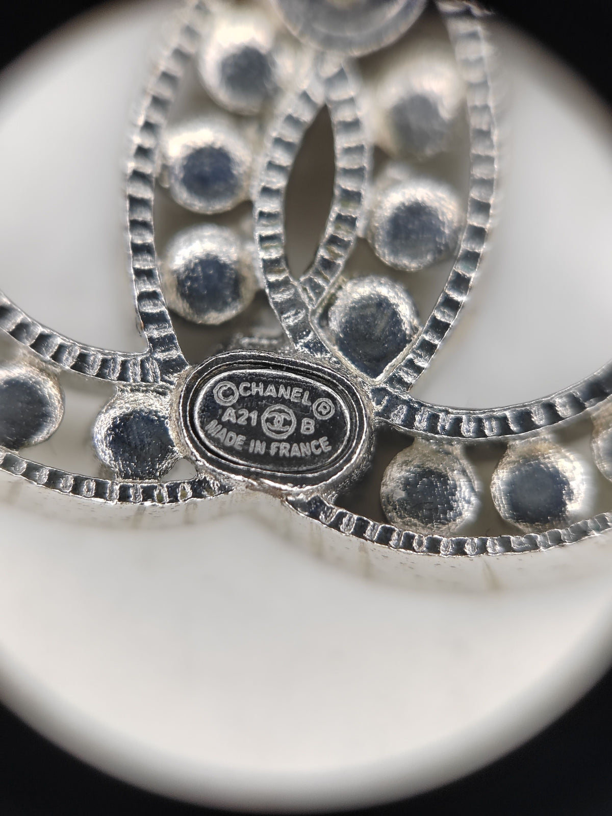 Chanel - Other - Silver-tone metal with clear rhinestone embellishments; the metal composition is not specified. - Silver