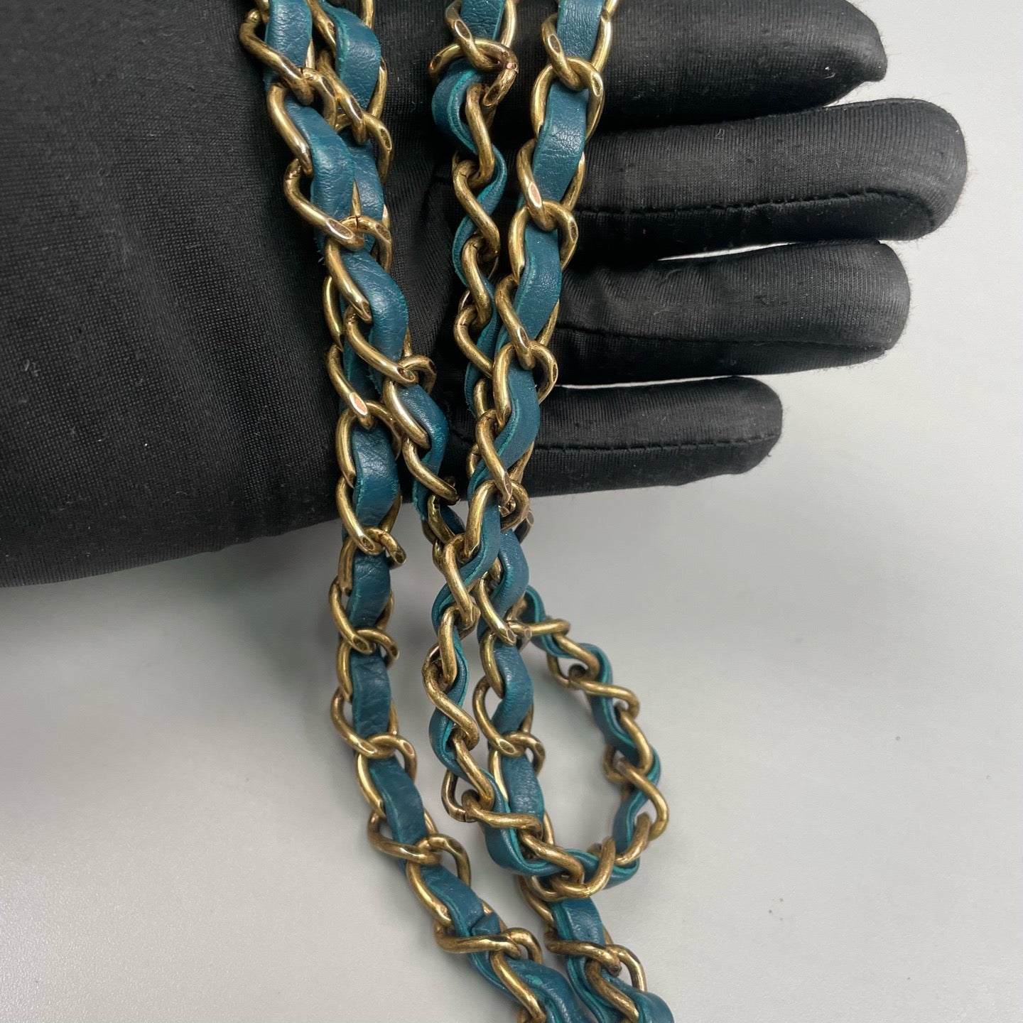 Chanel - Quilted Baguette Flap Bag - Lambskin leather - Teal with Gold-Tone Hardware - (Small)