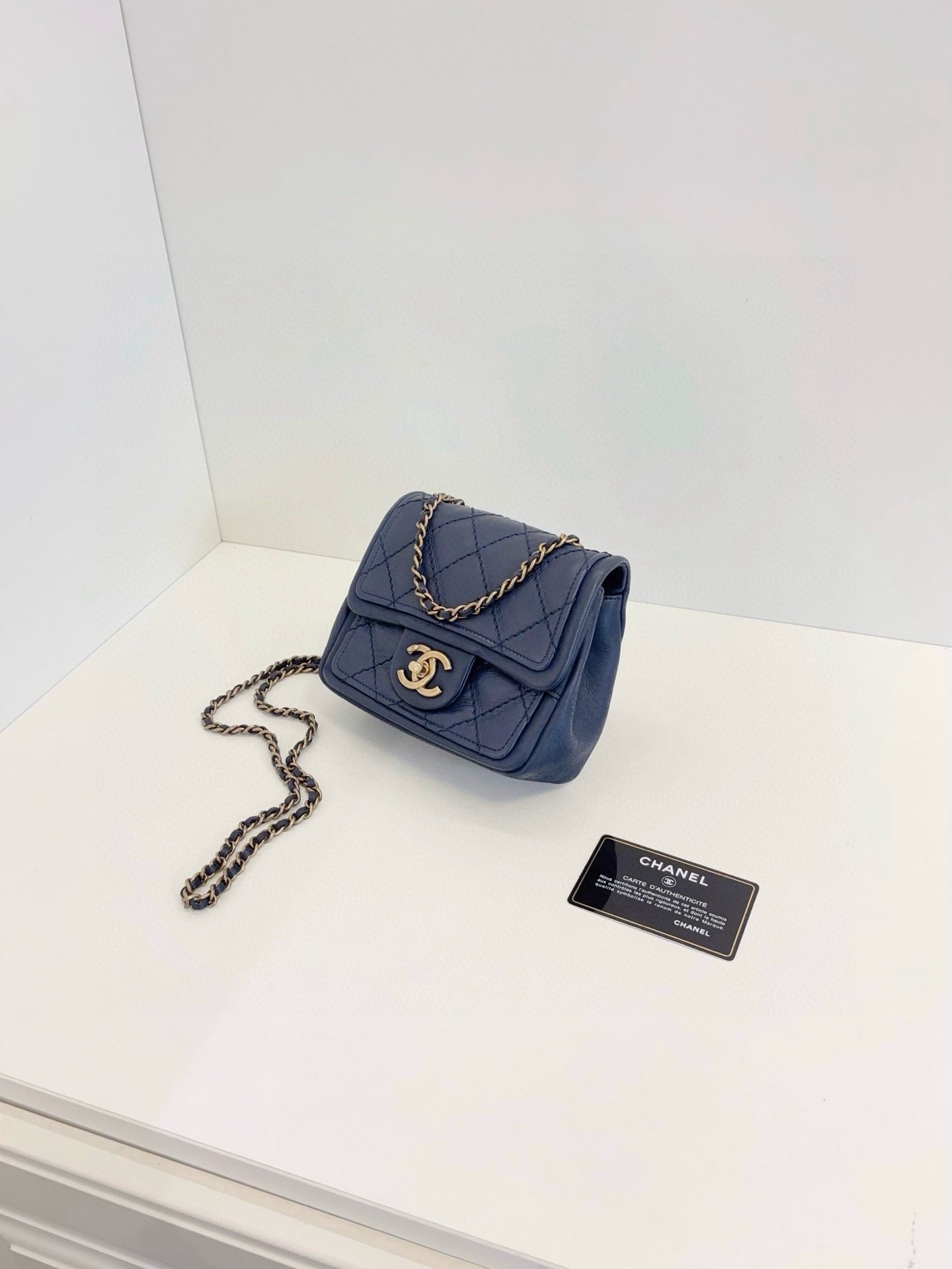 Chanel - Timeless/Classique - Leather - Blue - (mini)