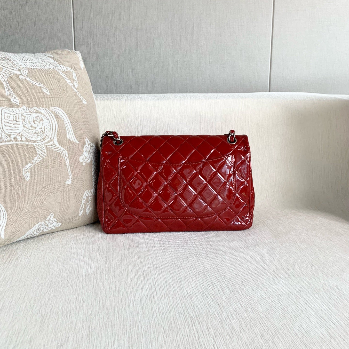 Chanel - Timeless/Classique - Patent leather - Red - (Large)