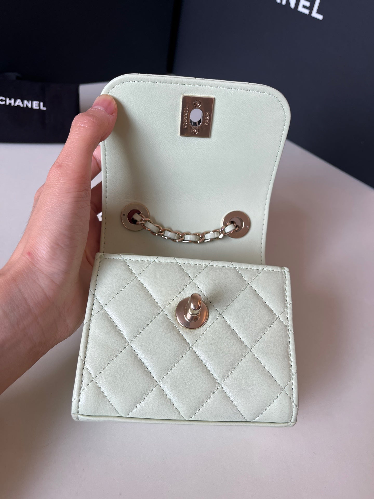 Chanel - trendycc mini - Leather - Green - (mini)