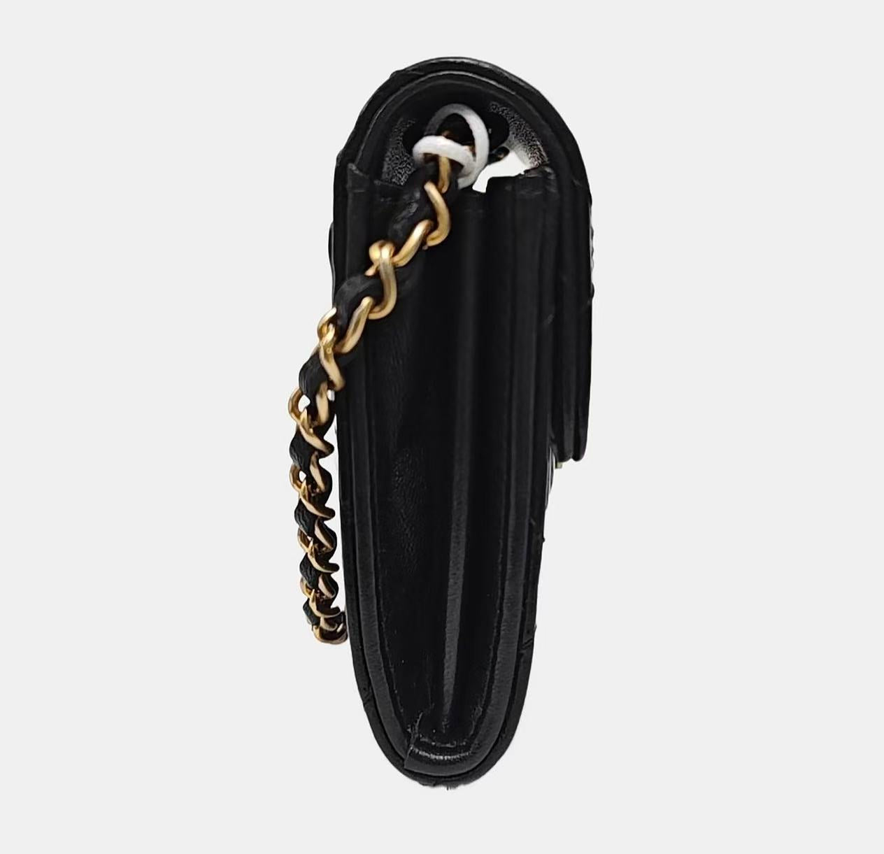 Chanel - Wallet on Chain (WOC) - Lambskin leather - Black - (mini)