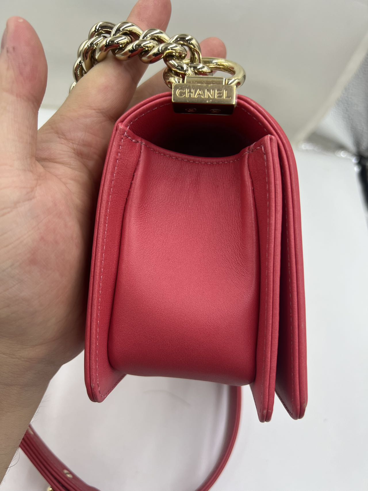 Chanel - Boy Chanel Flap Bag - Leather - Red - (Small)