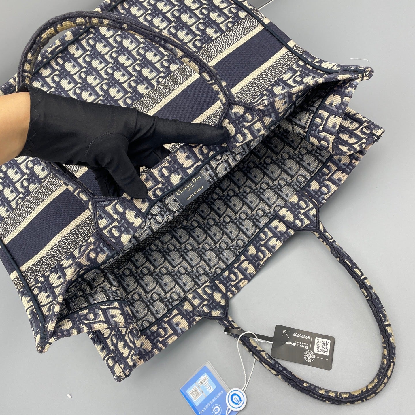 Dior - Book Tote - Cloth - Blue - (large)