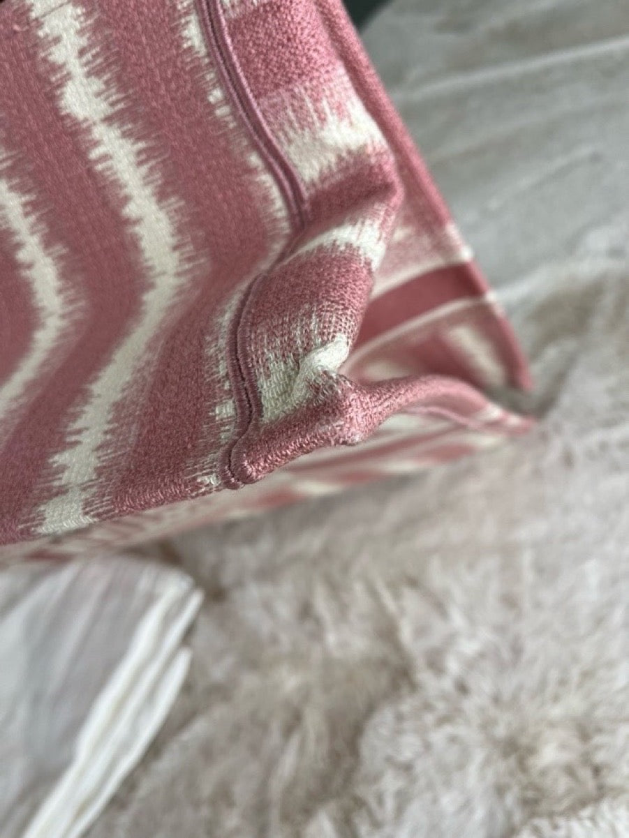 Dior - Book Tote D-Stripes - Cloth - Pink