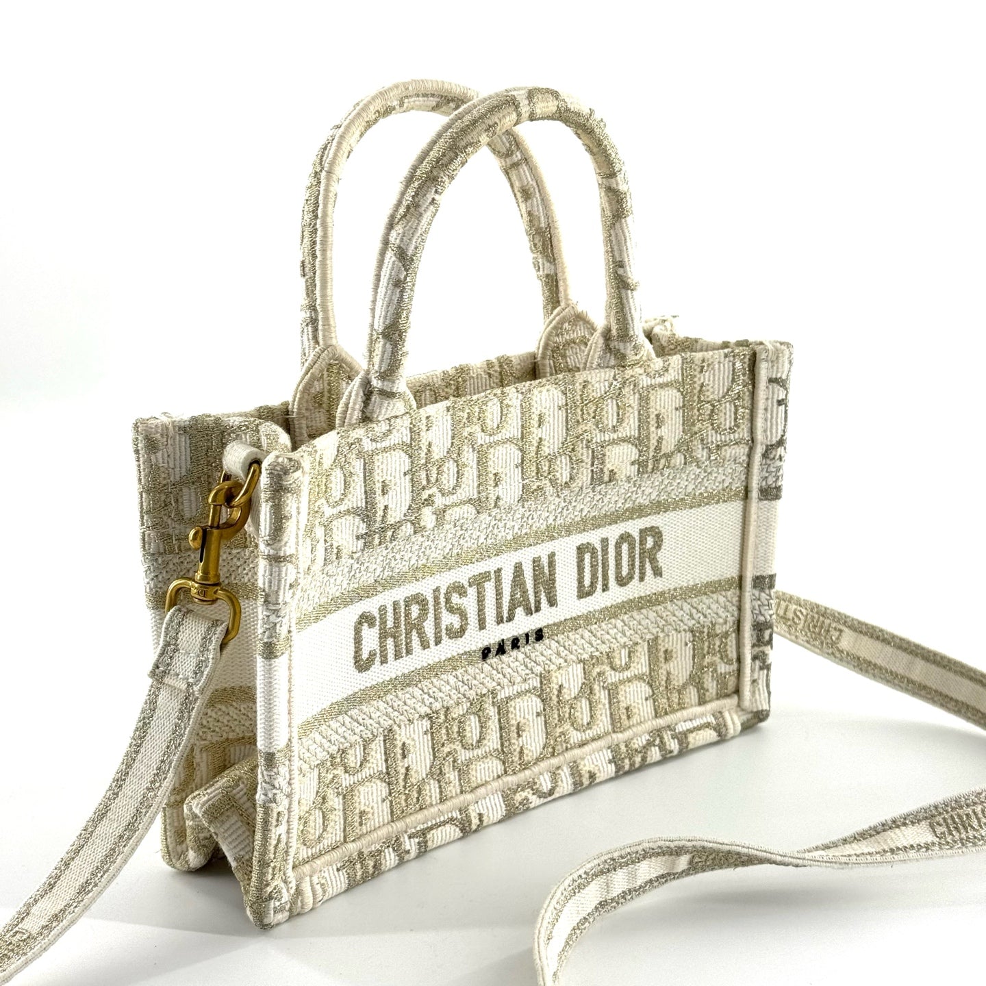 Dior - Book Tote Mini - Embroidered canvas - Beige - (mini)