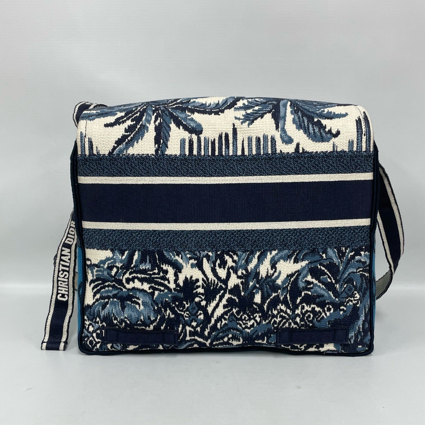 Dior - Camp Messenger Bag - Embroidered canvas - Blue - (medium)