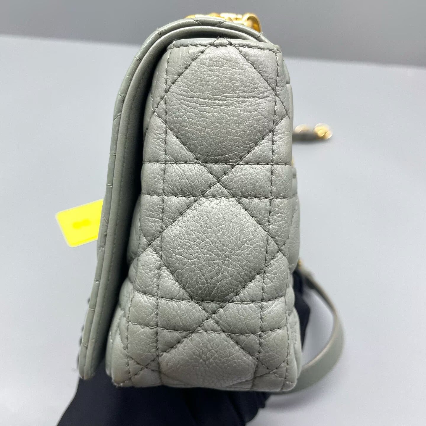 Dior - Caro - Calfskin leather - Muted blue-grey with Gold-Tone Hardware - (mini)