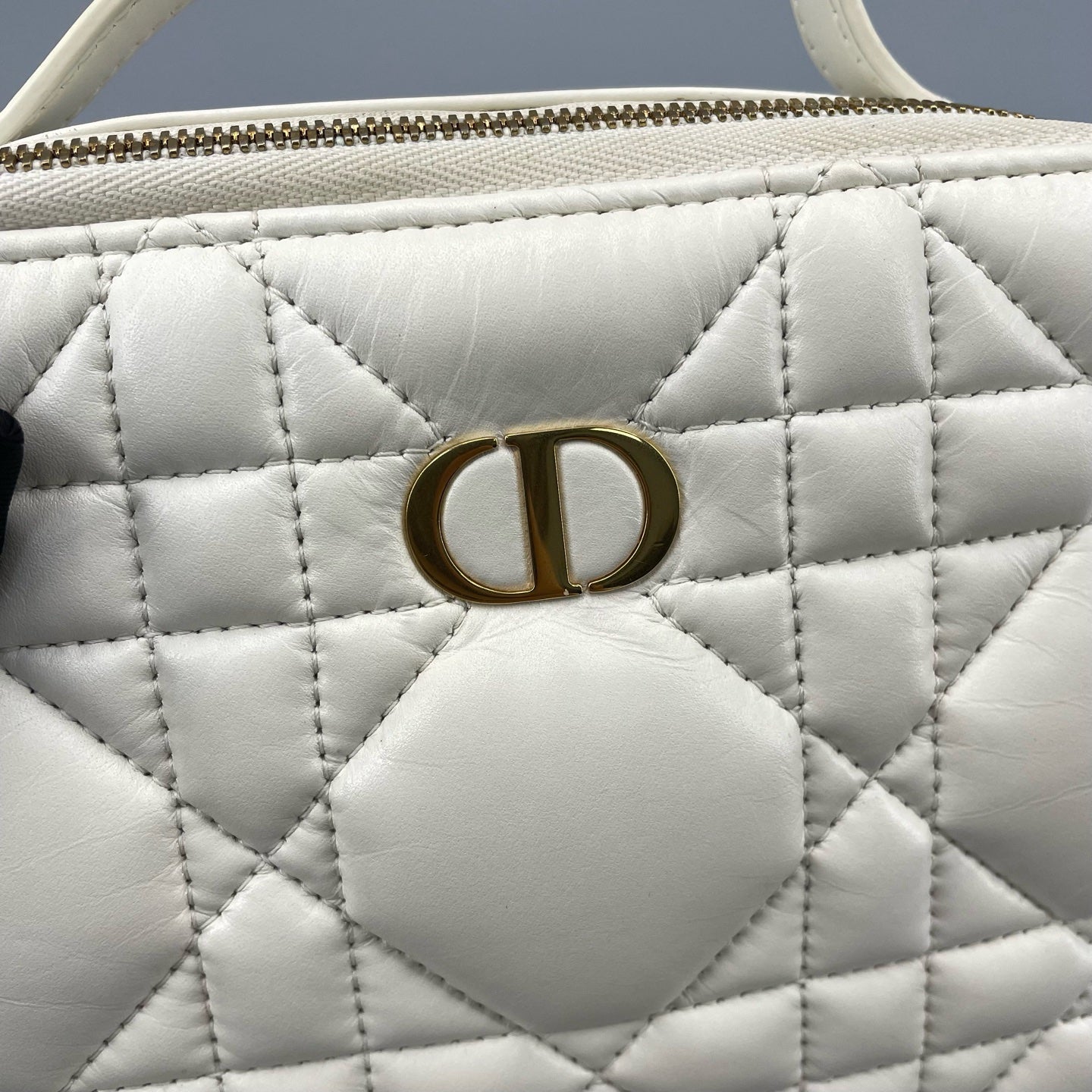 Dior - Caro Camera Bag - Leather - White - (mini)