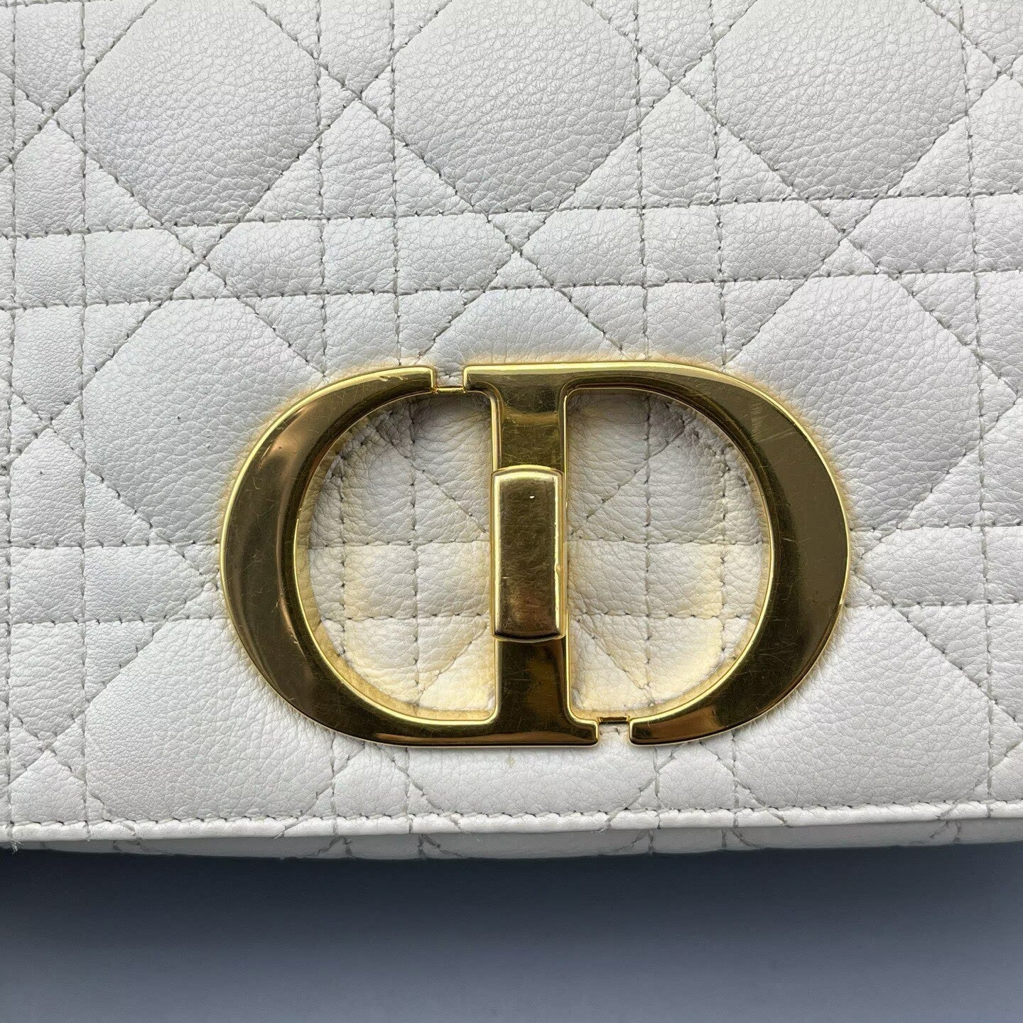 Dior - Caro Mini - Grained leather - White - (mini)