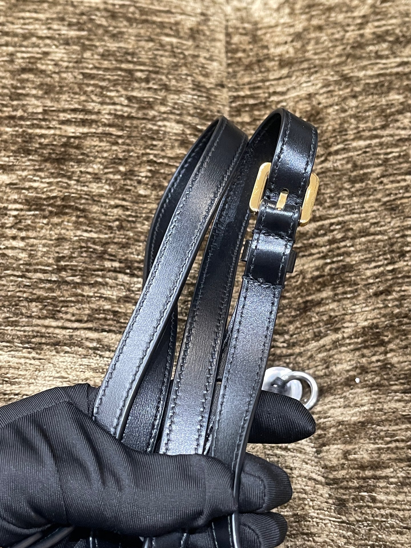Dior - CD Twist Lock Shoulder Bag - Leather - Black - (Small)