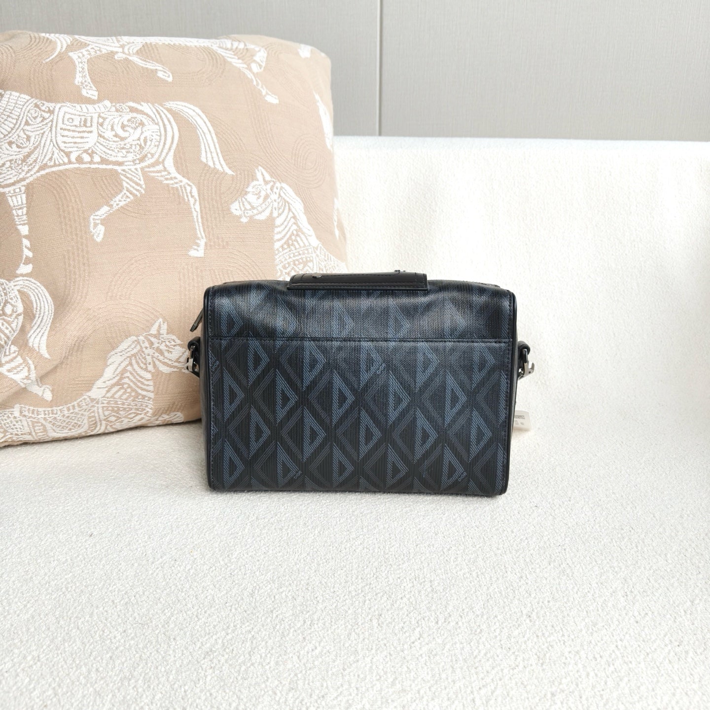 Dior - Diamond Phantom Camera Bag - Coated canvas with leather trim - Black - (small)
