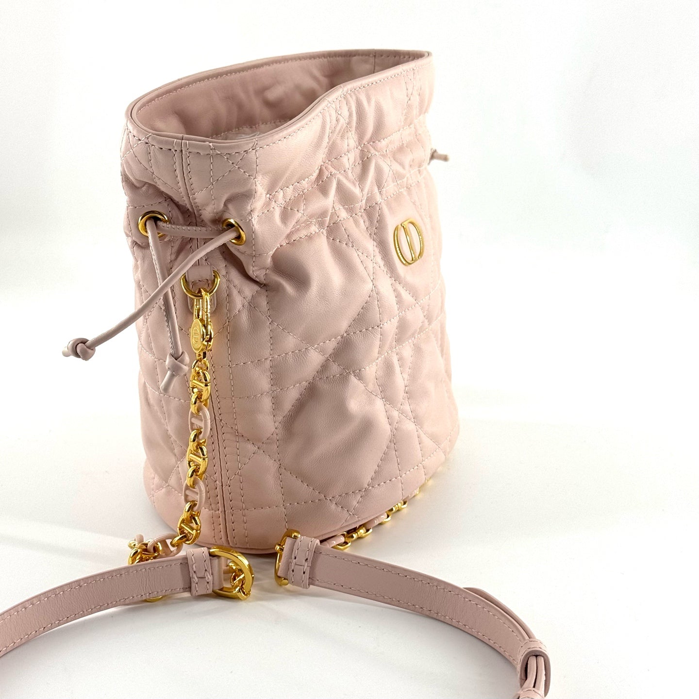 Dior - Drawstring Bucket Bag - Leather - Pink
