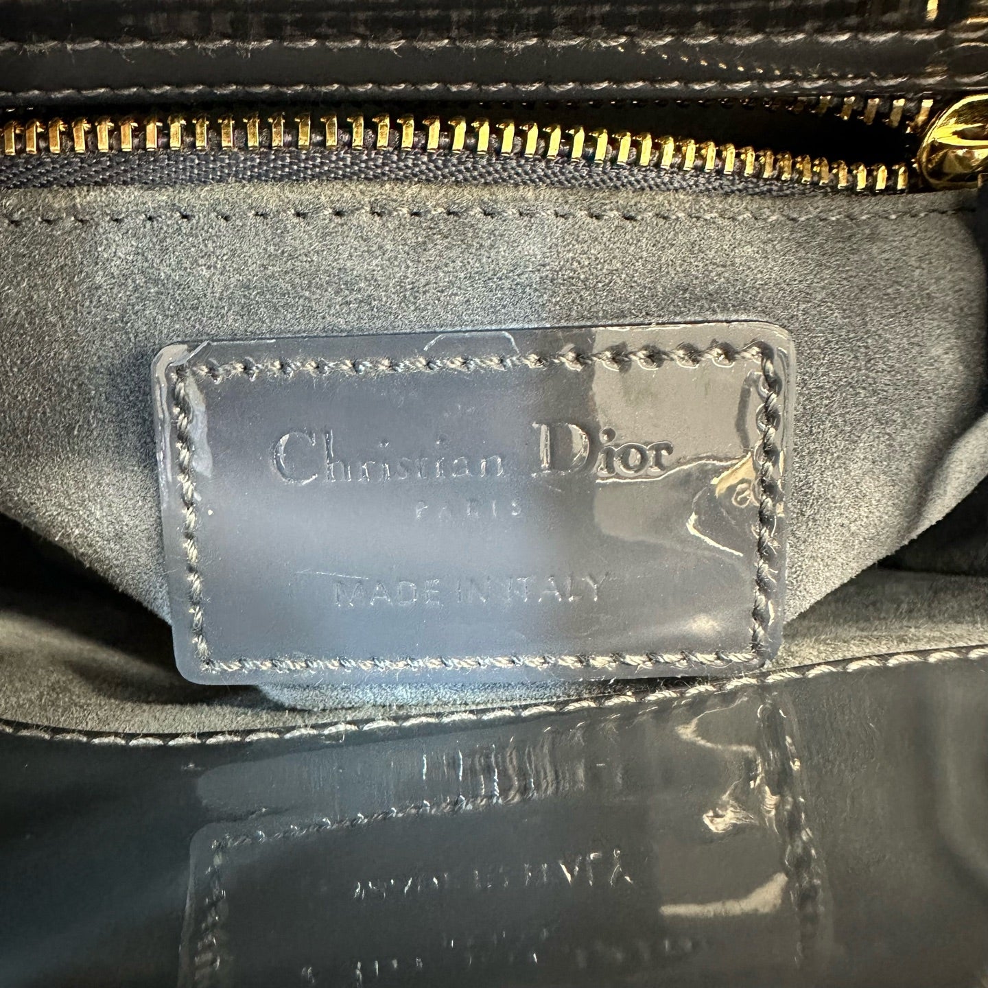 Dior - Lady Dior - Patent leather - Navy