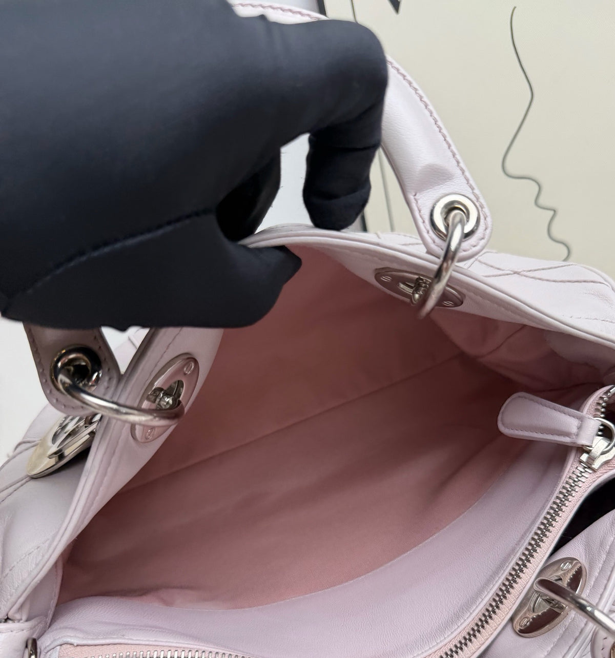 Dior - Lady Dior Boston - Leather - Pink
