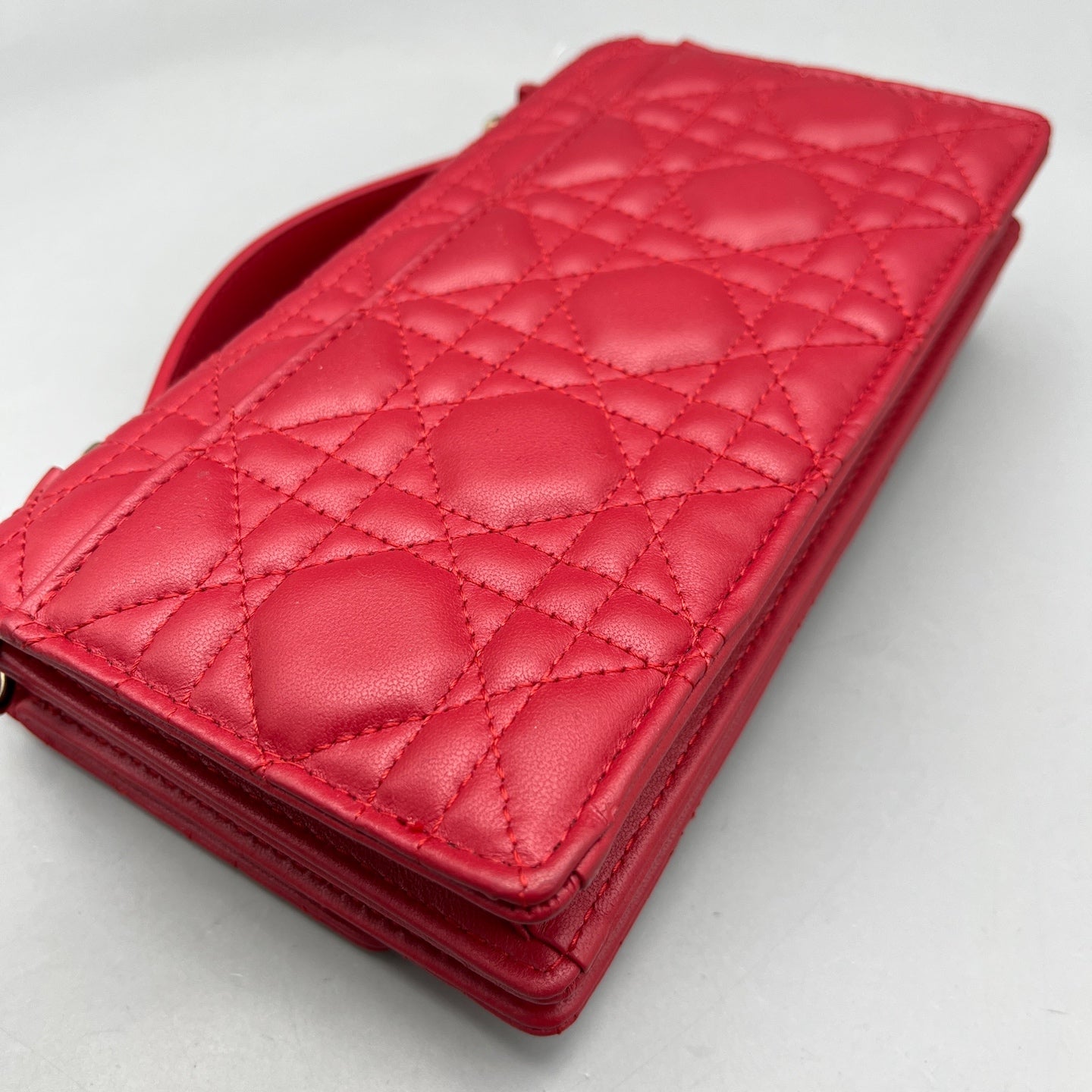 Dior - Lady Dior Chain Bag - Leather - Red - (mini)