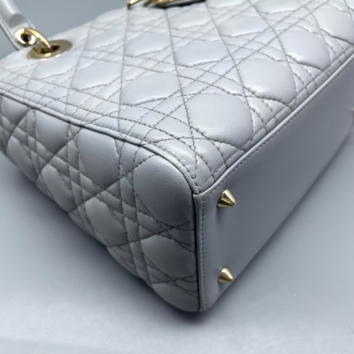 Dior - Lady Dior - Lambskin leather - Grey - (Medium)