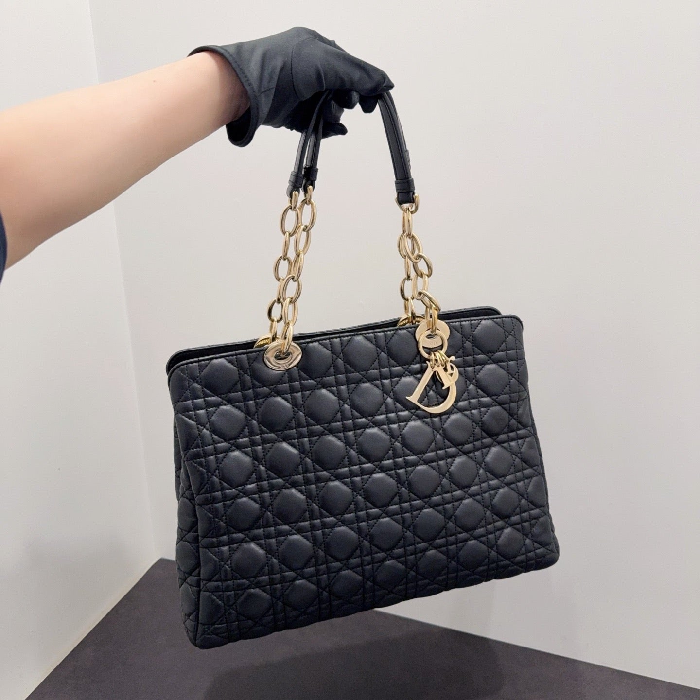 Dior - Lady Dior - Leather - Black - (large)