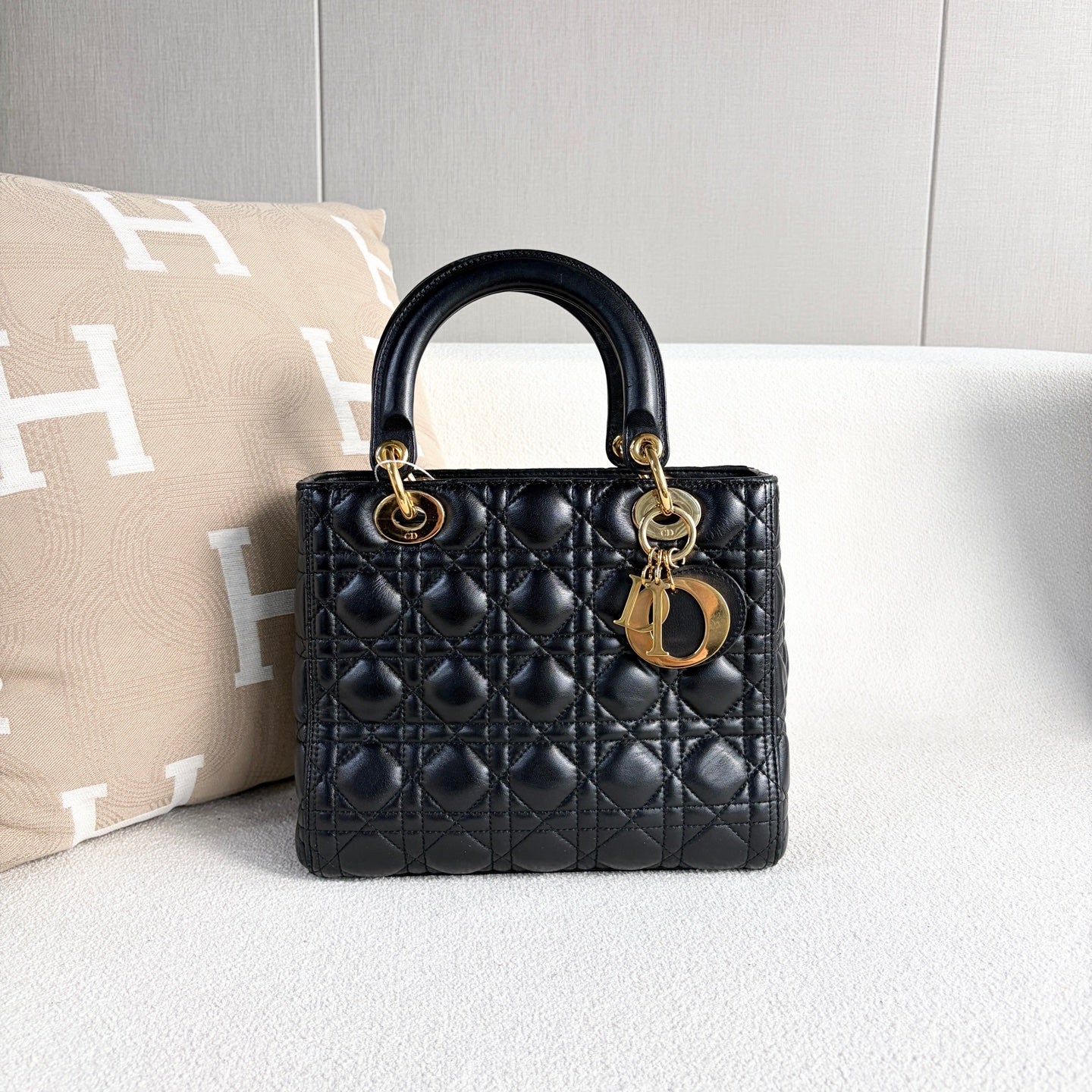 Dior - Lady Dior - Leather - Black - (Medium)