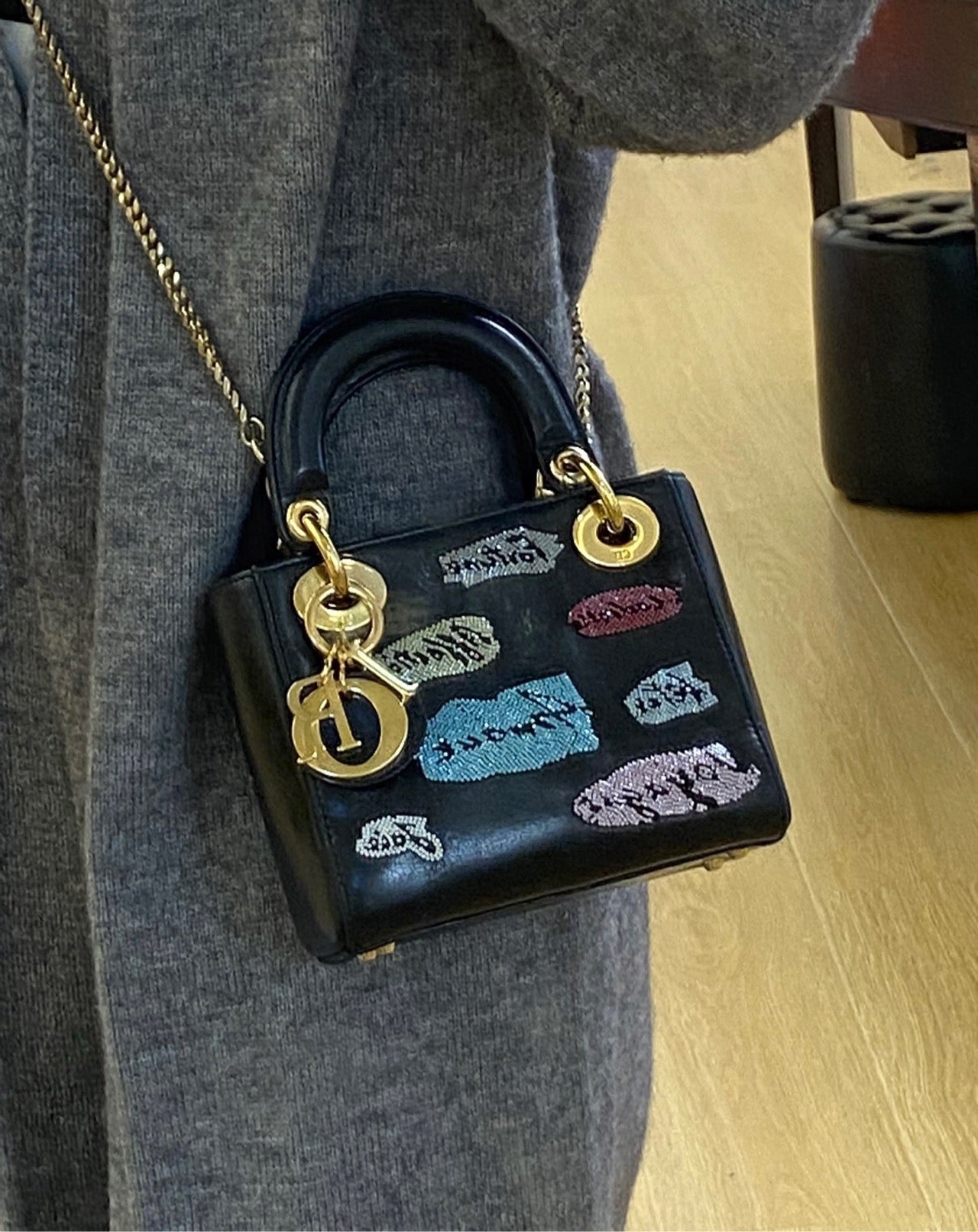 Dior - Lady Dior - Leather - Black - (mini)