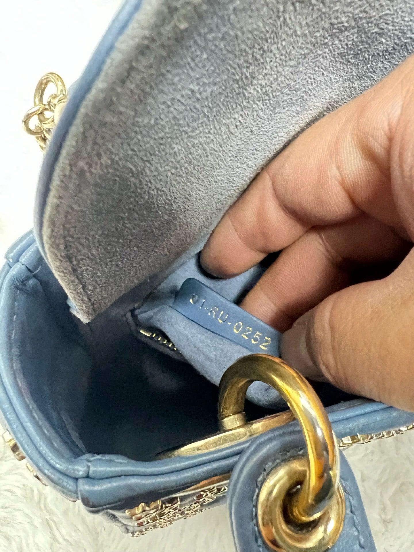 Dior - Lady Dior - Leather - Blue - (mini)