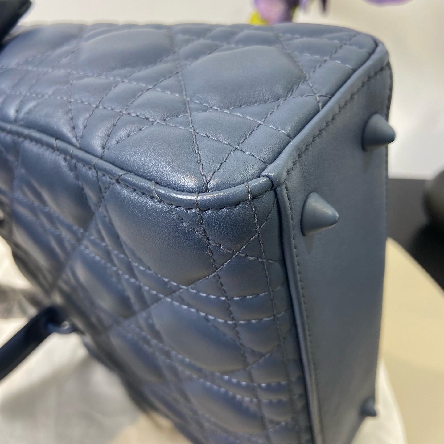 Dior - Lady Dior - Leather - Blue - (Small)