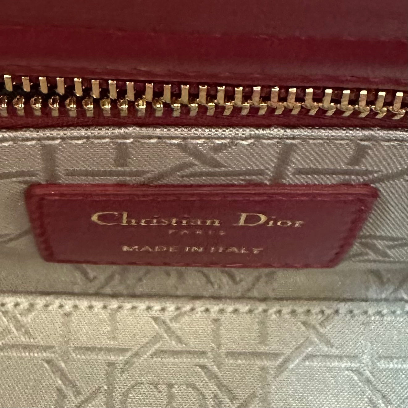 Dior - Lady Dior - Leather - Burgundy - (mini)