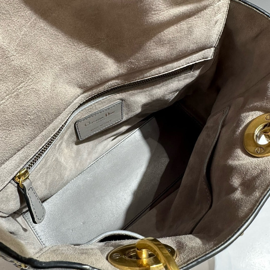 Dior - Lady Dior - Leather - Grey - (medium)