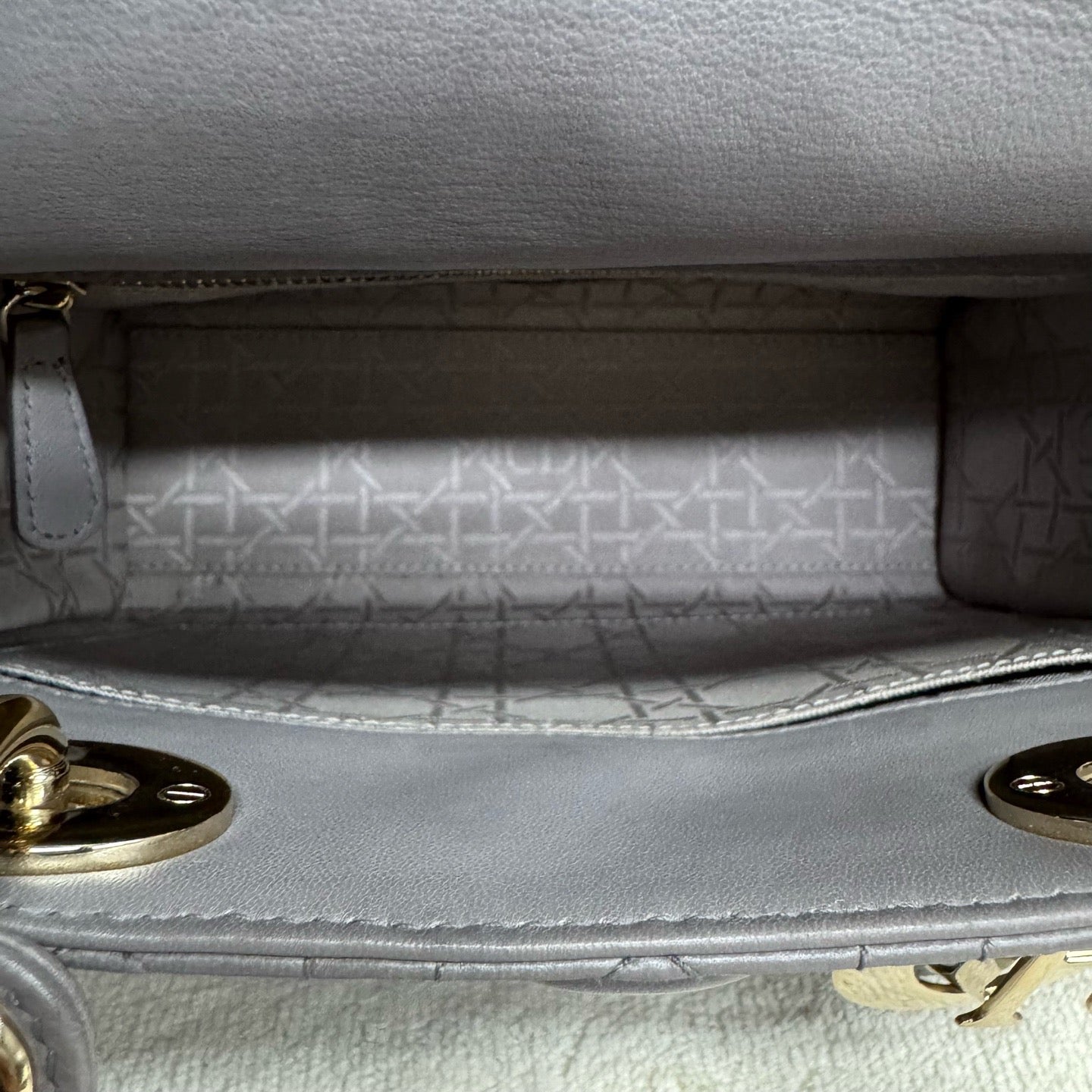 Dior - Lady Dior - Leather - Grey - (mini)