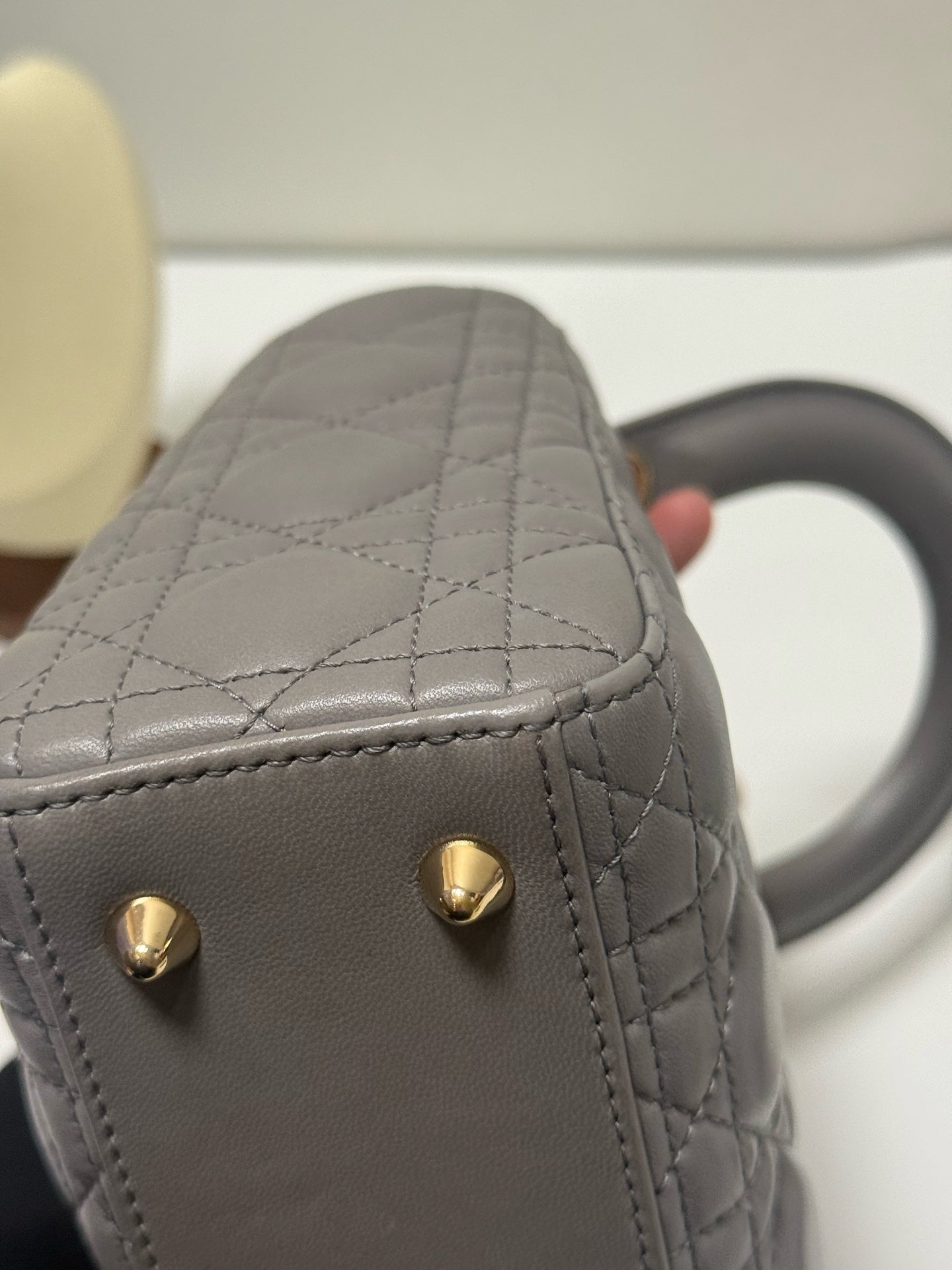 Dior - Lady Dior - Leather - Grey - (mini)