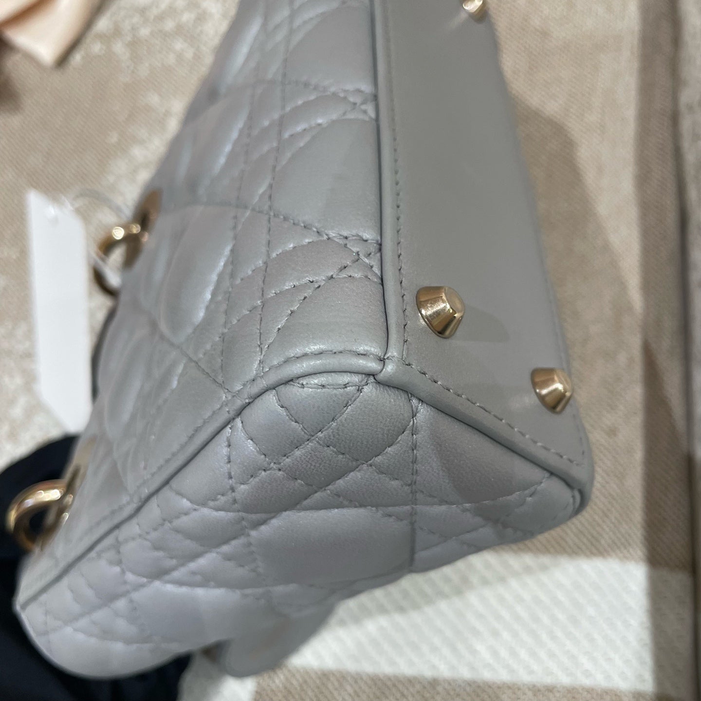 Dior - Lady Dior - Leather - Grey - (mini)