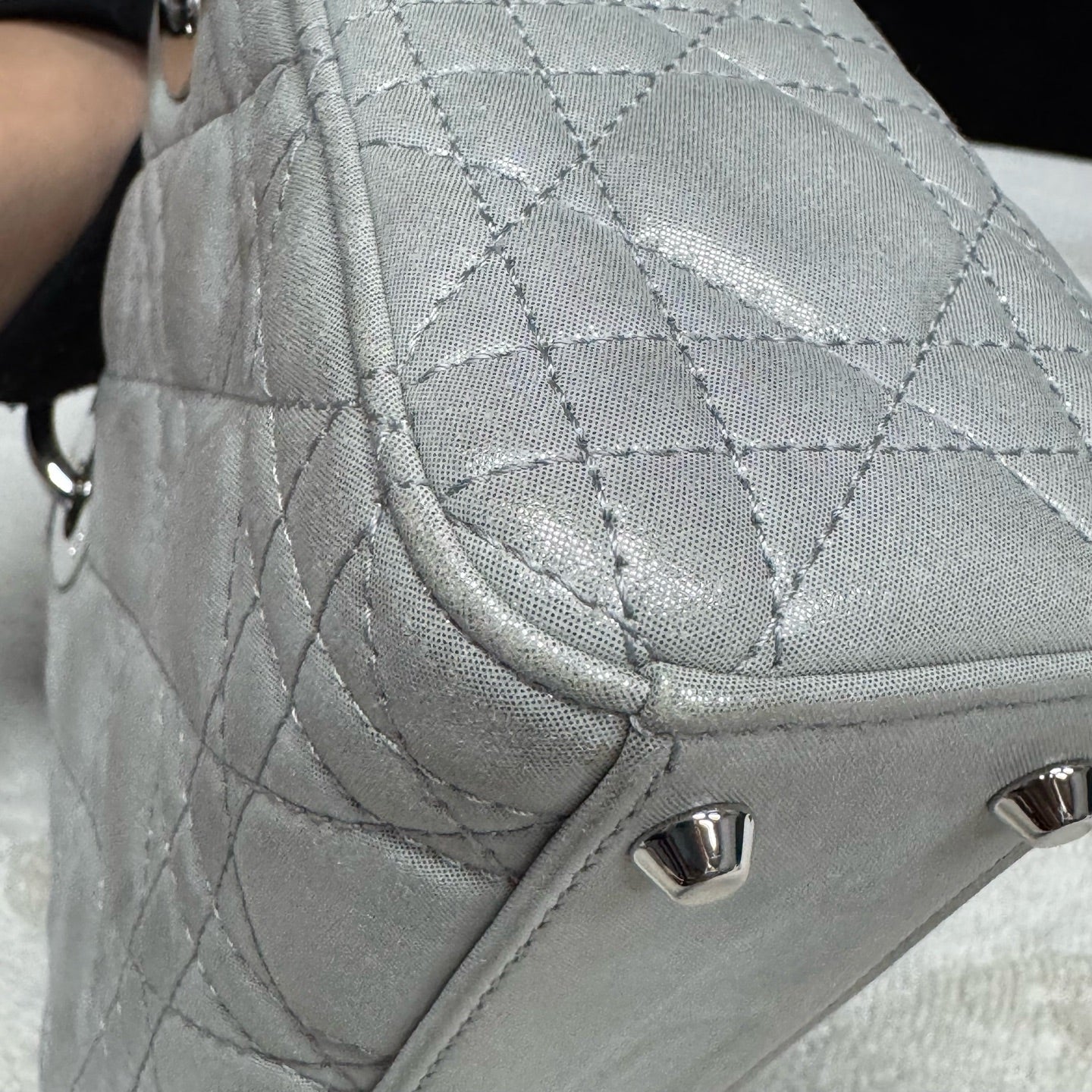 Dior - Lady Dior - Leather - Grey - (mini)