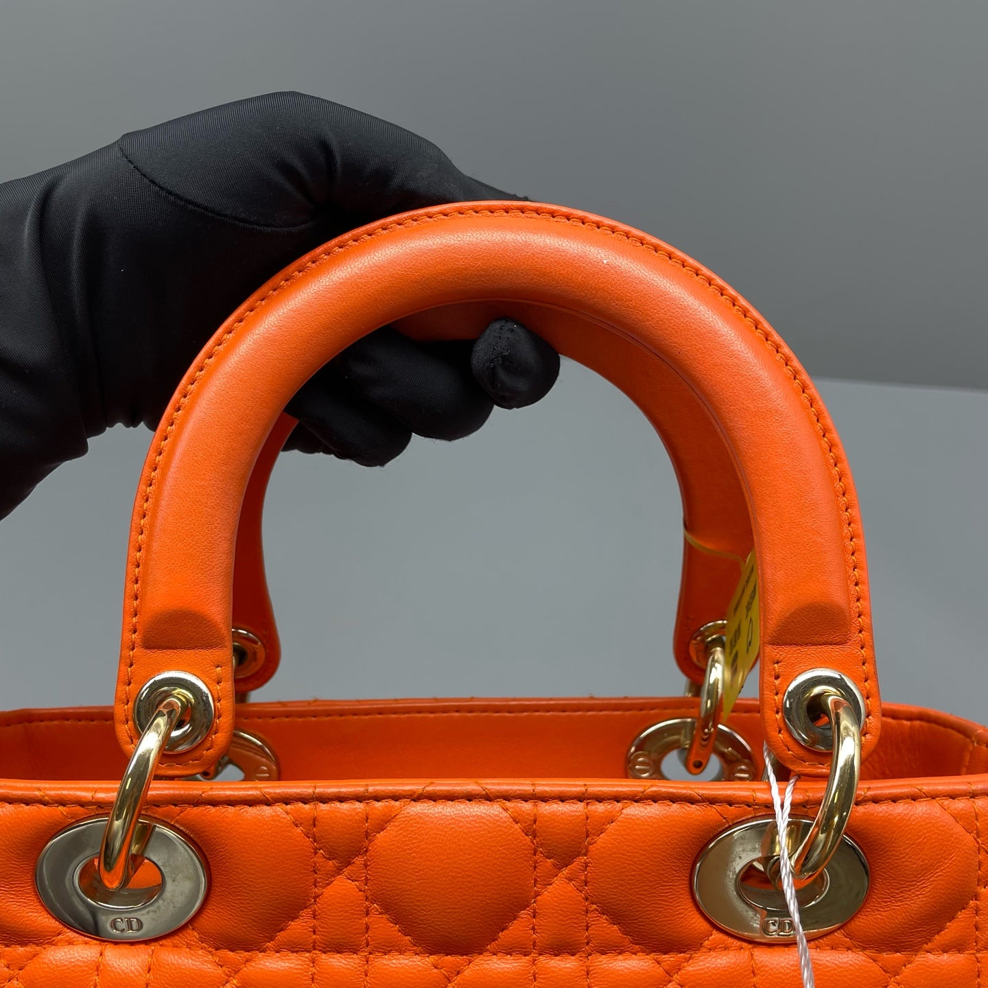 Dior - Lady Dior - Leather - Orange - (medium)