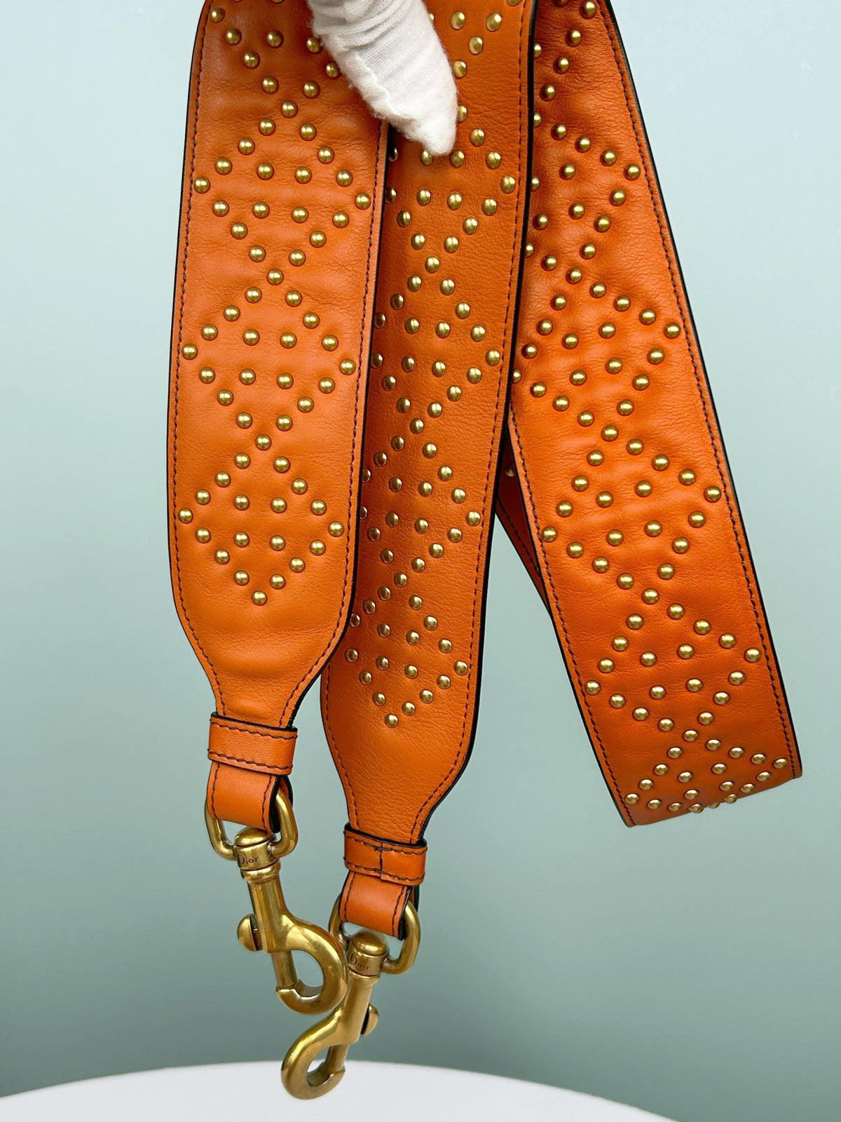 Dior - Lady Dior - Leather - Orange - (mini)