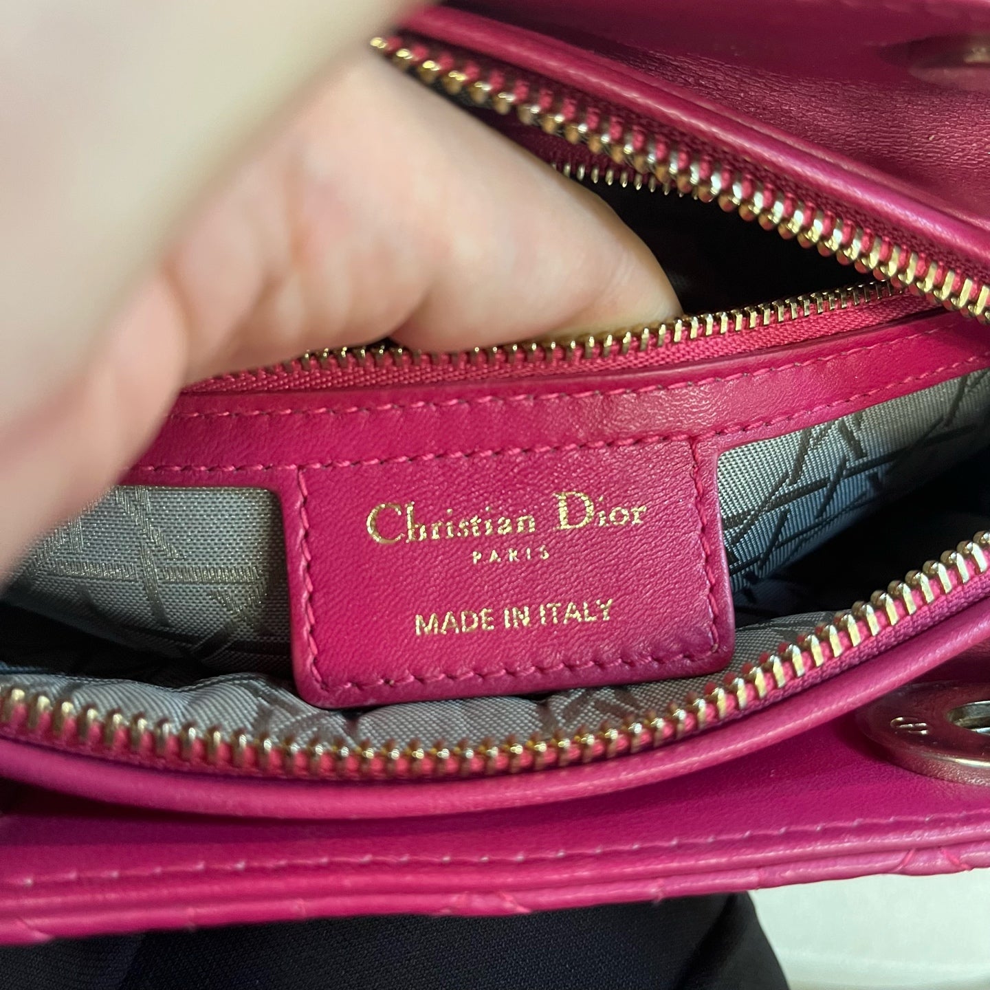 Dior - Lady Dior - Leather - Pink - (medium)