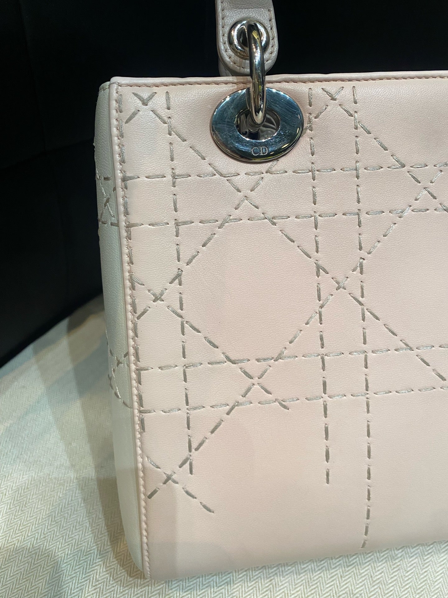 Dior - Lady Dior - Leather - Pink - (Medium)