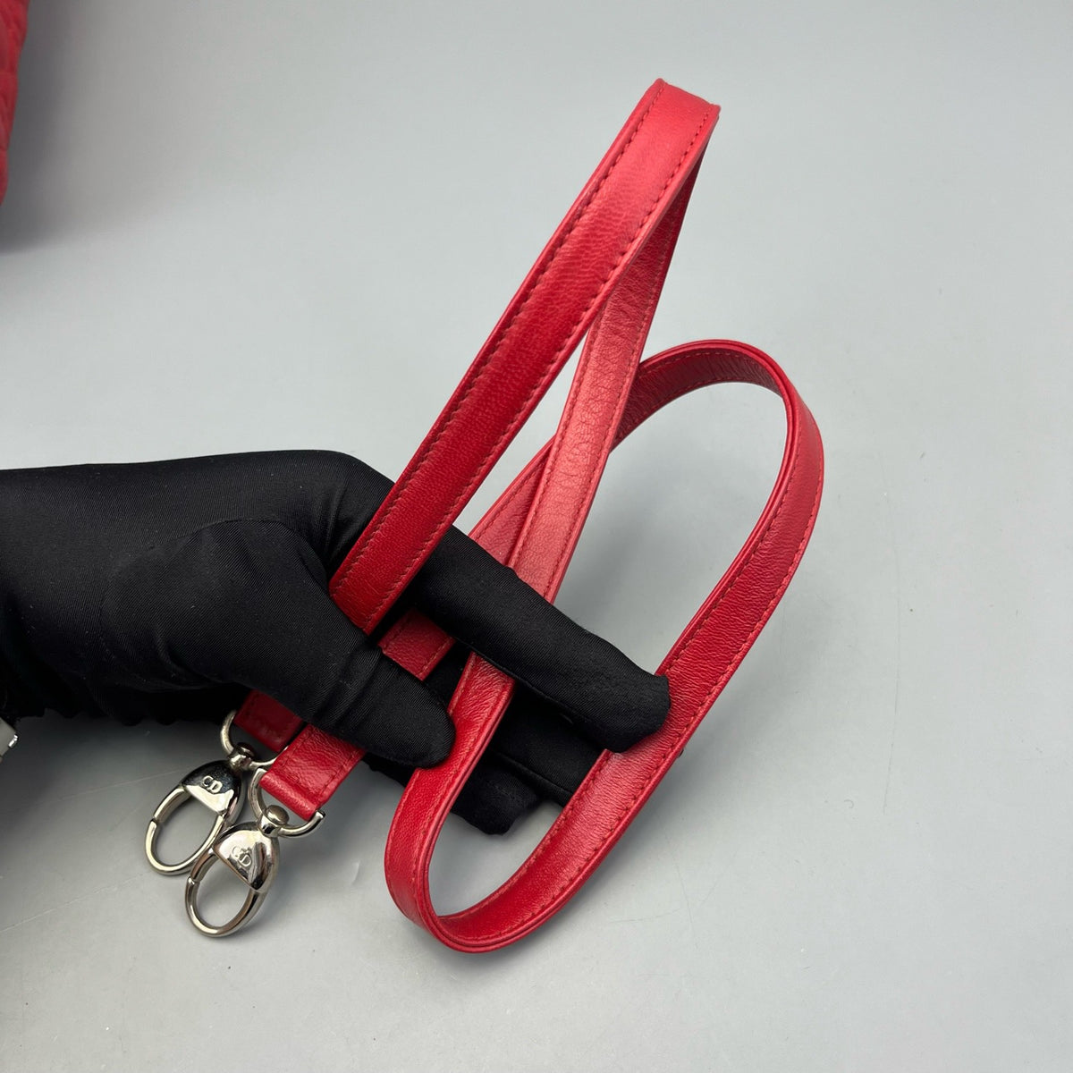 Dior - Lady Dior - Leather - Red - (large)