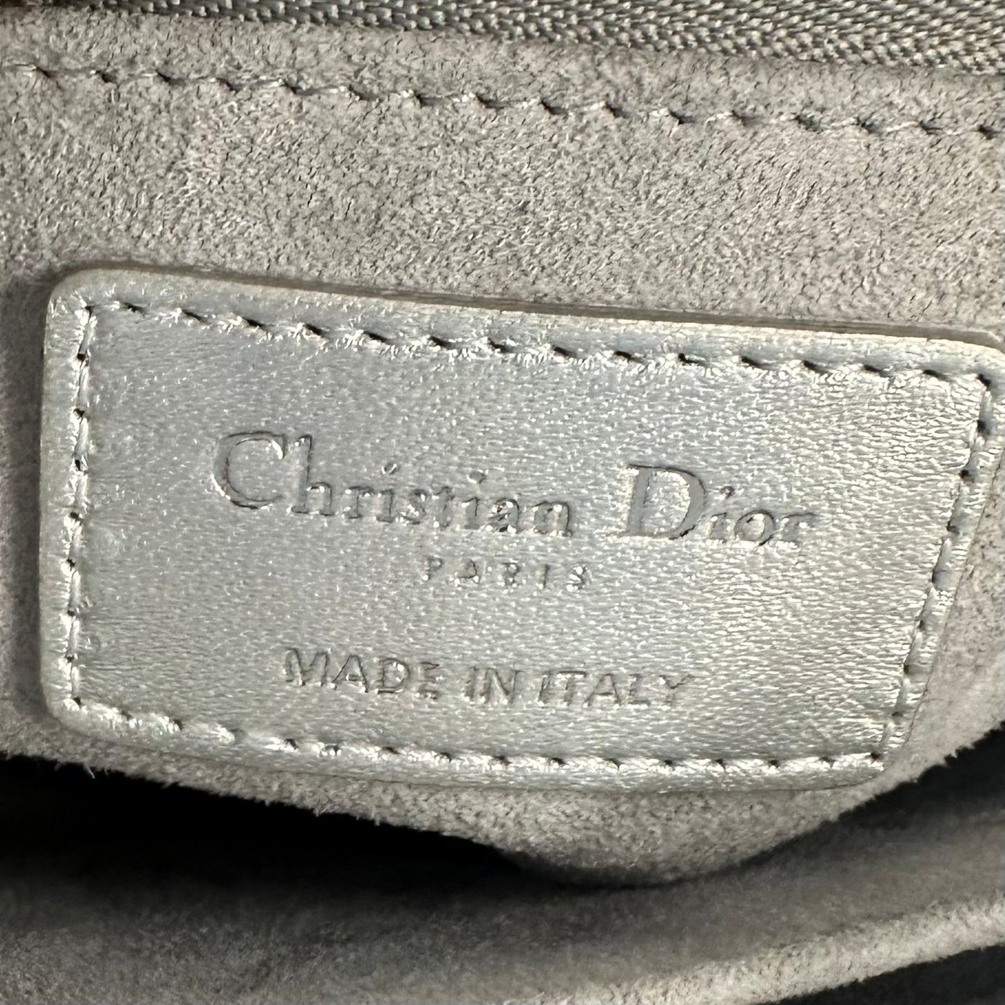 Dior - Lady Dior - Leather - Silver - (small)