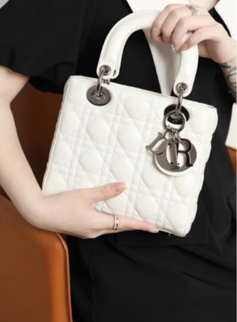 Dior - Lady Dior - Leather - White - (mini)