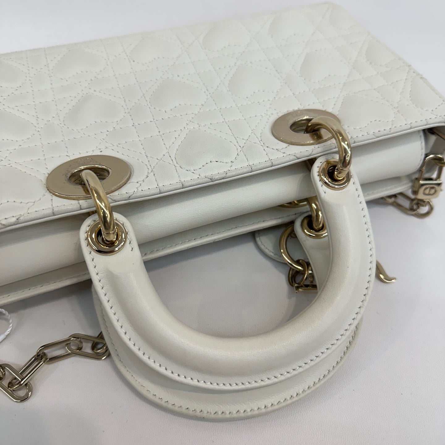 Dior - Lady Dior - Leather - White - (small)