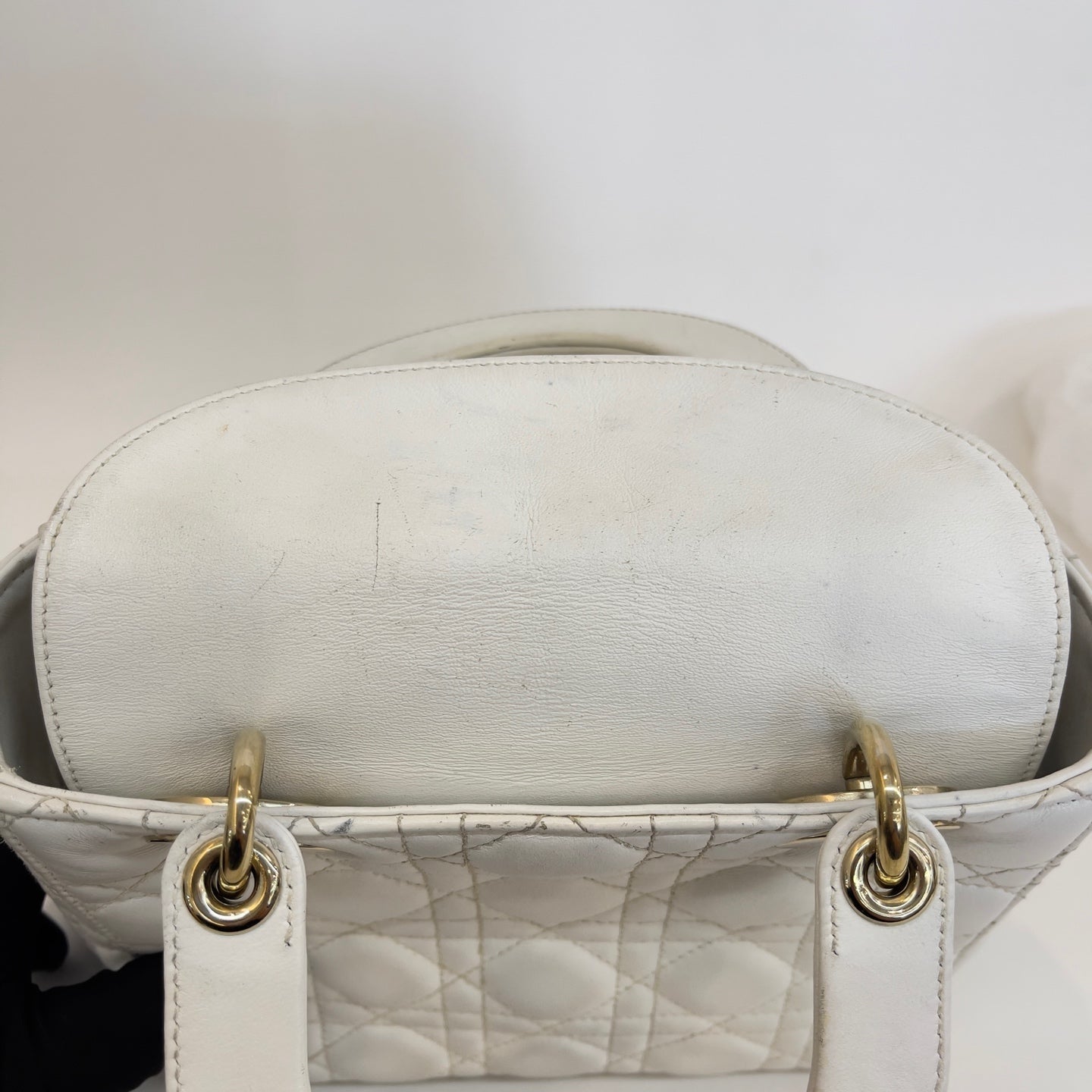 Dior - Lady Dior - Leather - White - (small)