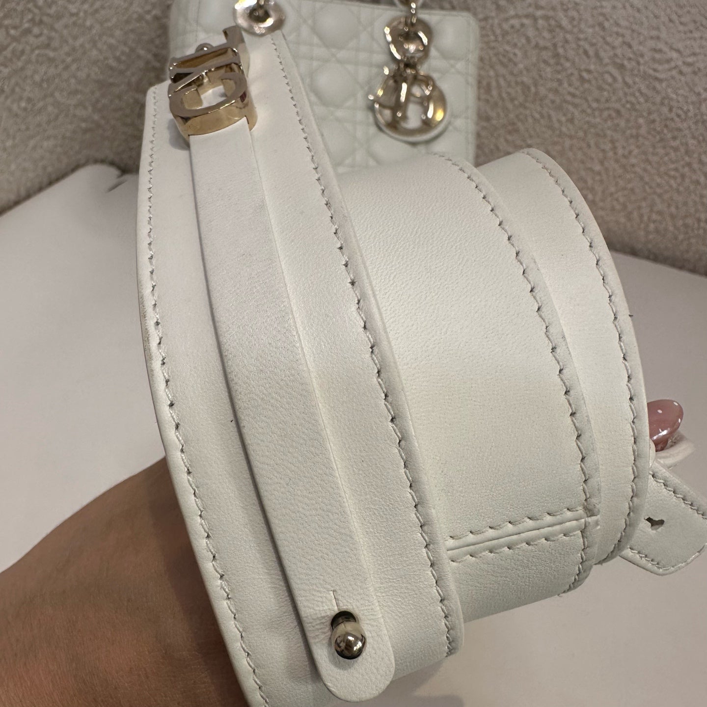 Dior - Lady Dior - Leather - White - (small)