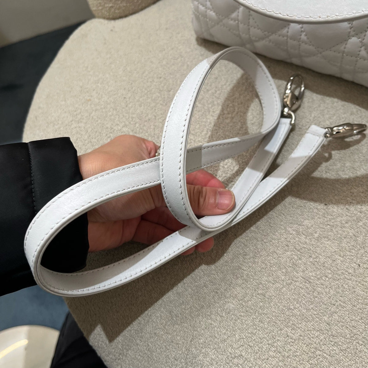 Dior - Lady Dior Medium - Leather - Grey - (medium)