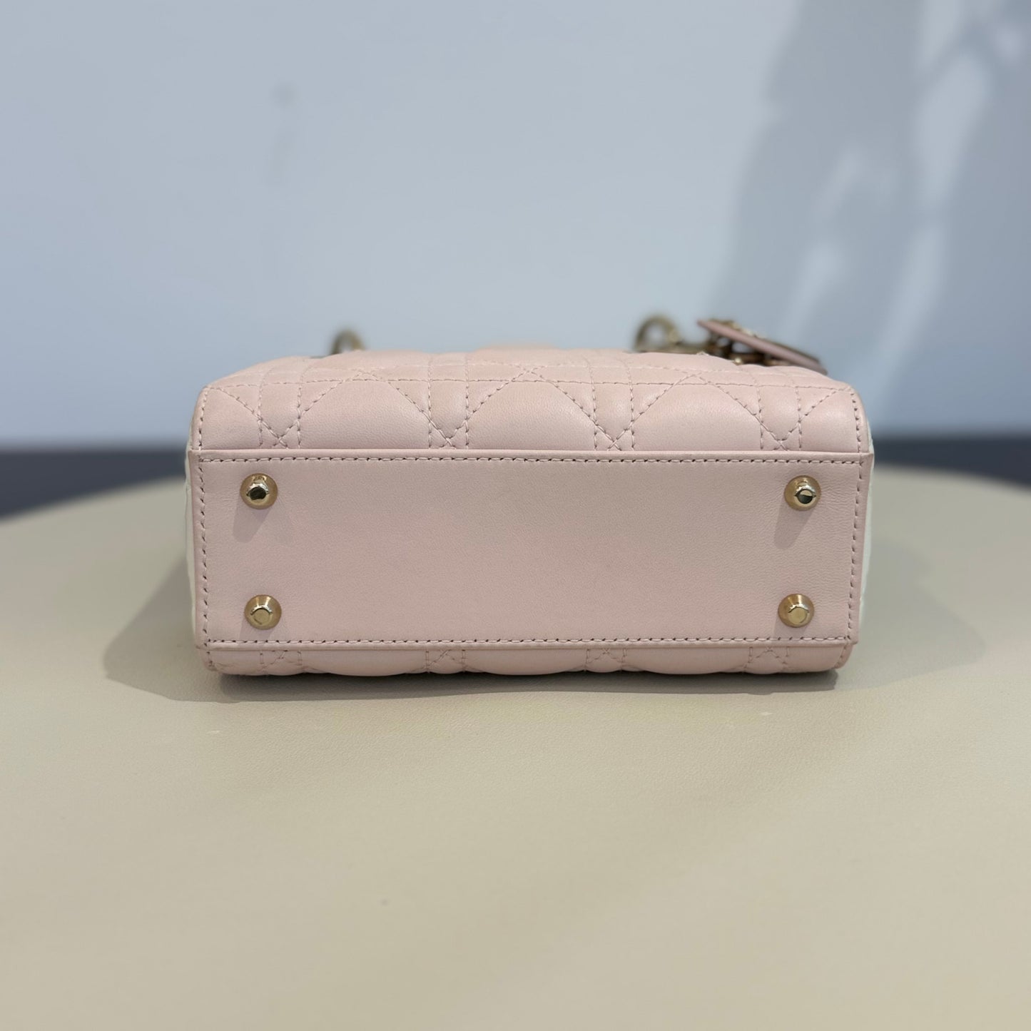Dior - Lady Dior Mini - Lambskin leather - Pink and White 'Strawberry Milkshake' - (Mini)